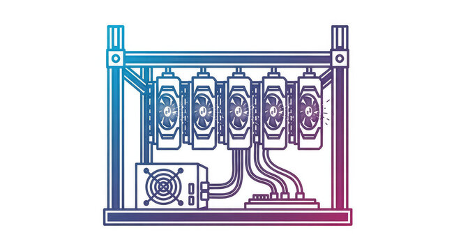 Crypto mining rig with multiple graphics cards