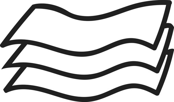 Cute Hand Drawn Multi Layer Tissue Vector Icon