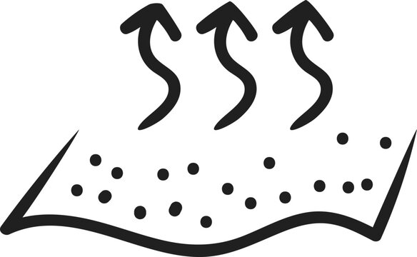 Cute Hand Drawn Quick Dry Moisture Wicking Vector Icon