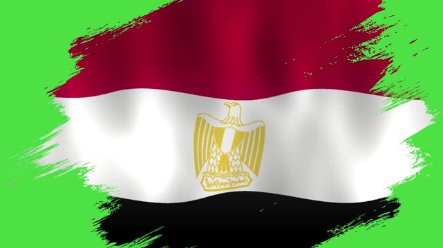 Egypt Flag Green Screen Background