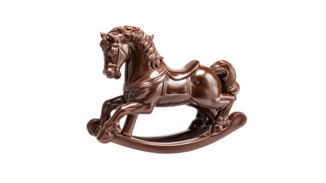 Chocolate rocking horse vintage toy art