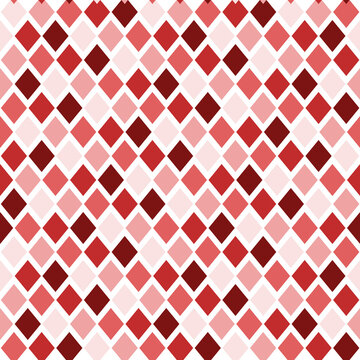 Red and Pink Diamond Geometric Seamless Pattern Background