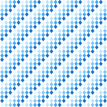 Seamless sky blue and white geometric diamond tile pattern background