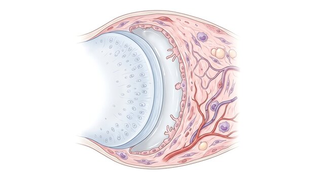 Synovial joint lining anatomy and articular tissue structure