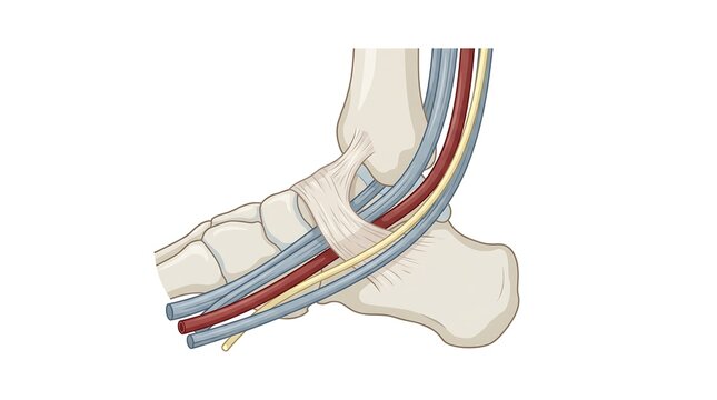 Tarsal tunnel anatomy of the medial ankle and foot