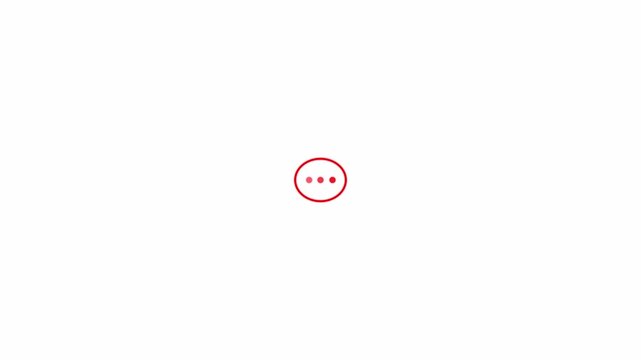 Red circle with three dots inside icon