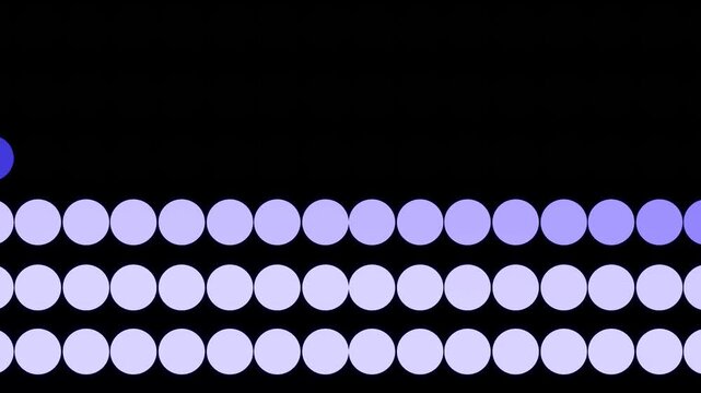 Soft Lavender Light Orbs Building Upward Across a Dark Grid