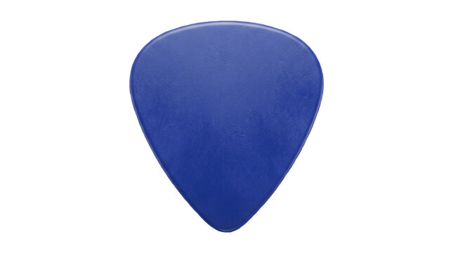 Blue textured guitar pick accessory isolated for musicians musical design and branding.