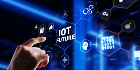 Obraz premium Futuristic IoT ecosystem with interconnected smart devices and advanced automation technology