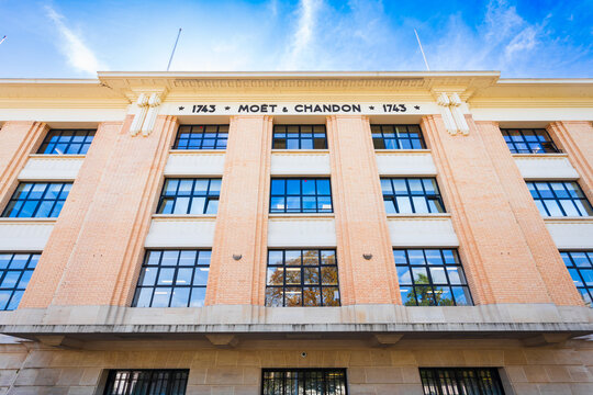 Moet and Chandon champagne house in Epernay, France