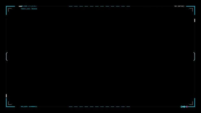 Futuristic digital user interface head up display overlay animation in motion video footage