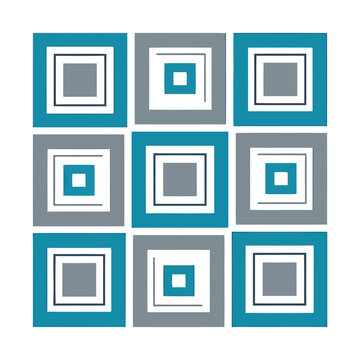 Geometric pattern of nested squares
