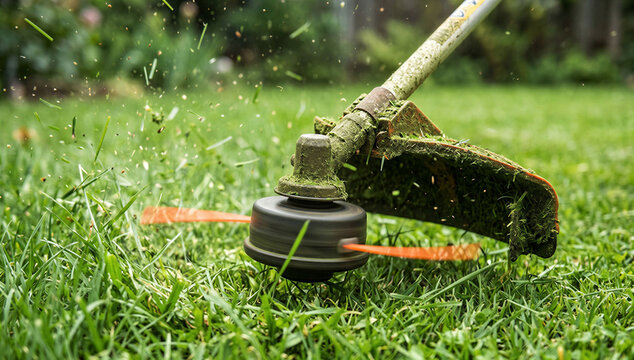 Grass Trimmer in Action