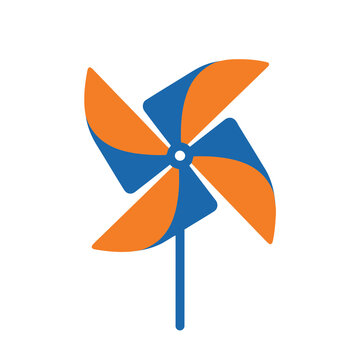 Blue and orange pinwheel