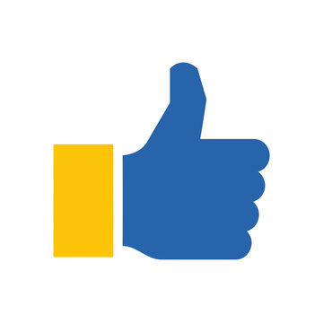 Blue thumb up icon