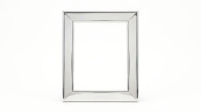 Elegant Silver Photo Frame: A sleek, modern silver picture frame stands ready to hold cherished memories, its clean lines and metallic sheen offering a sophisticated display solution.