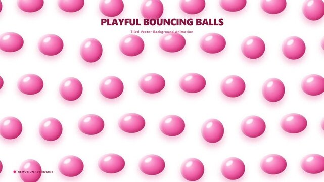 Playful Bouncing Pink Spheres Background Animation