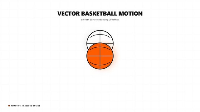 Vector Animation of a Bouncing Basketball Motion