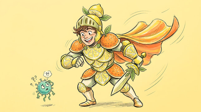  Lemon armor hero facing virus 