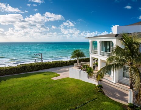 villa in a prime oceanfront location in miami offering stunning views of the atlantic ocean and access to beaches