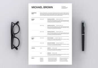 Minimalist Resume Layout