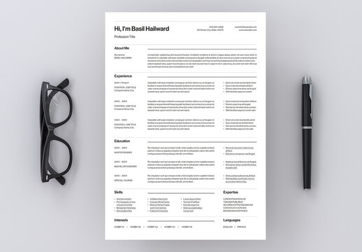Professional Simple Resume Layout