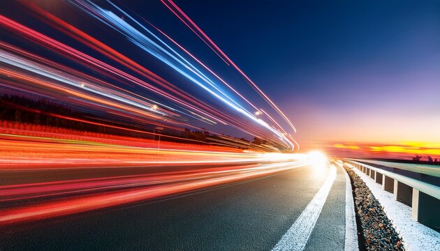 stunning photo of car motion trails speed light streaks background with blurred fast moving light effect racing cars dynamic flash effects city road with long exposure night