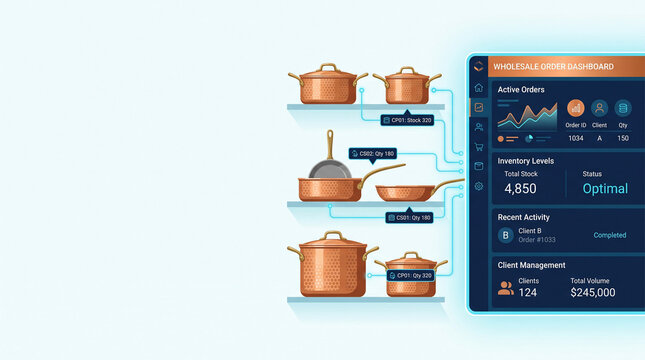 Traditional Coppersmithing B2B Wholesale Vector Copy Space