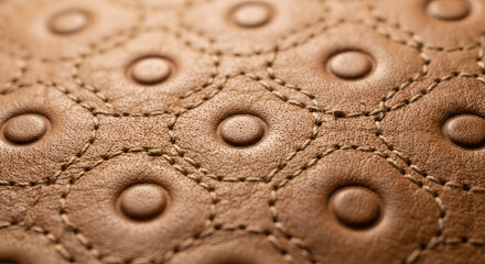 Obraz premium Brown quilted leather texture