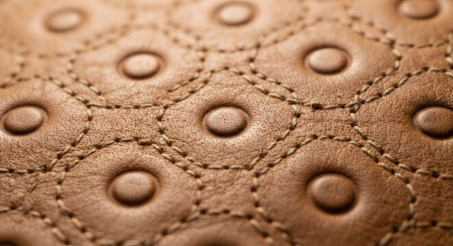 Brown quilted leather texture