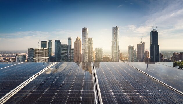 urban skylines featuring private sector buildings