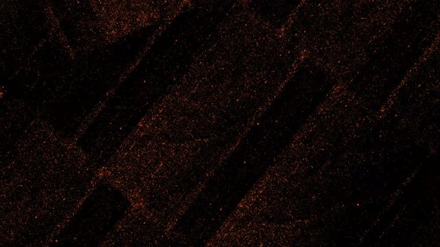 Old film grunge texture, abstract orange brush strokes overlay video effect dark background