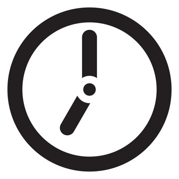 Clock Showing 7 o'clock icon
