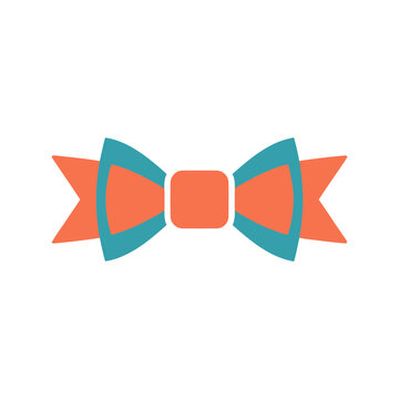 Flat bow tie icon