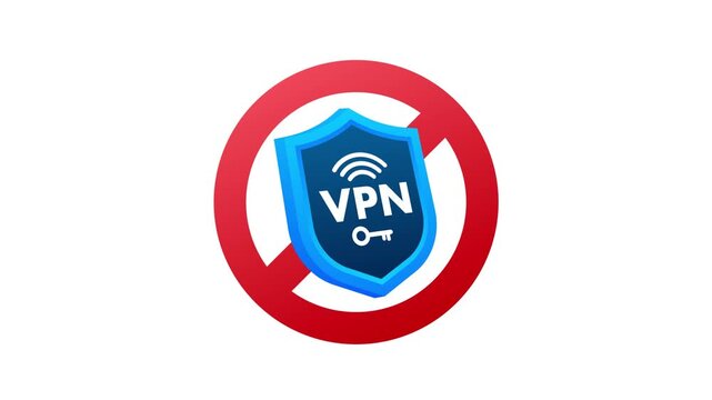 No VPN access sign for network security