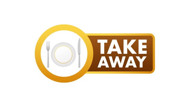 Animated take away food delivery service button