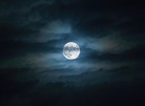 moon and clouds