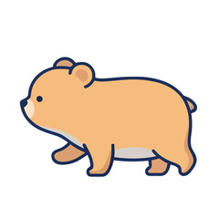 Cartoon bear cub walking © sherly