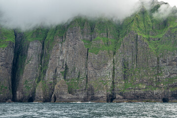 beautiful nature of Vestmanna Sea cliffs in the Faroe Islands © Gestur
