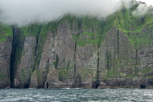 beautiful nature of Vestmanna Sea cliffs in the Faroe Islands