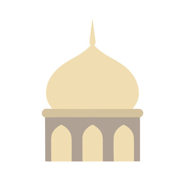 Mosque dome and facade illustration