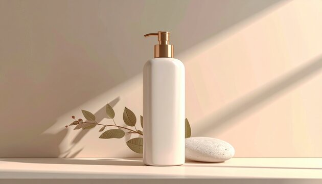 body lotion simple commercial stock composition, realistic studio lighting