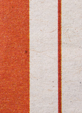 Orange Halftone Band and Thin Red Line on Paper