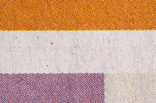 Orange and Blue Halftone Blocks on Paper