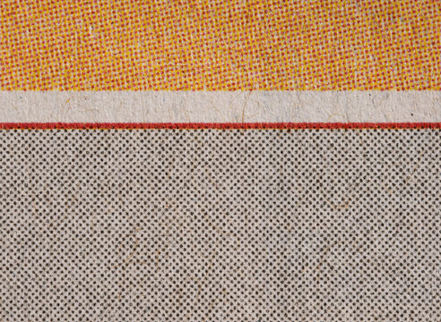 Yellow and Black Halftone Fields Divided by Red Line