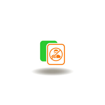 Vector illustration of two list with blocked person. Symbol of blacklist.
