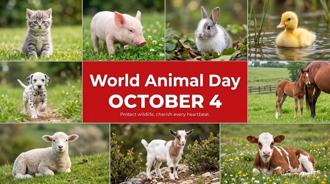 World Animal Day Wildlife Awareness Photo Banner