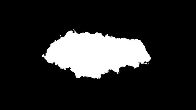 Animated White Brush Stroke Paint Ink Reveal Transition Loop with Alpha Channel Transparent Background Motion Graphic Video Element for Brush Effect and Lower Third Overlay.