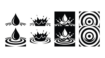 Fototapeta premium Fire Flames Icon Set Vector Illustration for Tattoo, Tribal Art, Racing, Motorcycle, Biker, Heraldic Emblem and Decorative Logo Design