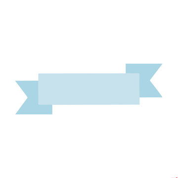 Light blue banner with pointed ends